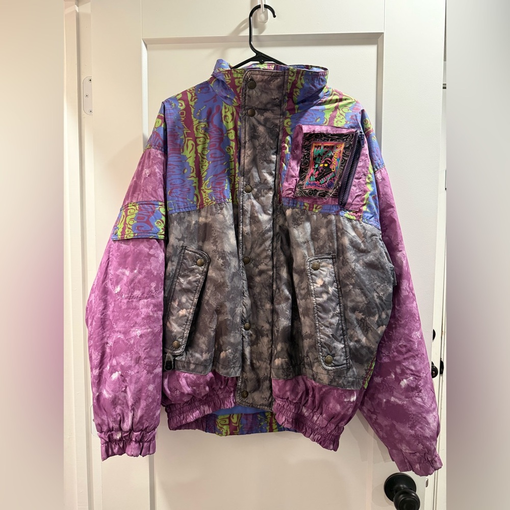 O'Neill‎ Vintage Purple & Gray Ski Jacket Made in Italy Size M/L
